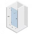 Душевая дверь в нишу RIHO 80см G001004121 профиль черный, стекло прозрачное