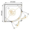 Душевой уголок Cezares Crystal 80x80см CRYSTAL-S-R-2-80-C-Cr профиль хром, стекло прозрачное