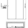 Душевая дверь в нишу Wasserkraft Dill 110см 61S13 профиль черный, стекло прозрачное