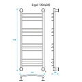 Полотенцесушитель электрический Energy Ergo2 125х50 см EETR0ERG21255000000 хром