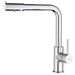 Смеситель для кухни Aquatek Европа AQ1386CR с краном для питьевой воды, хром