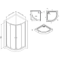 Душевой уголок AM.PM X-Joy 80x80см W88E-205-080BT64 профиль матовый черный, стекло прозрачное