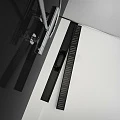 Душевой лоток AlcaPlast APZ10BLACK 650M с решеткой и опорами, черный