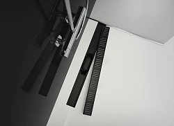 Душевой лоток AlcaPlast APZ10BLACK 650M с решеткой и опорами, черный