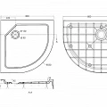 Душевой поддон Cezares 90х90см TRAY-SMC-R-90-550-150-W белый