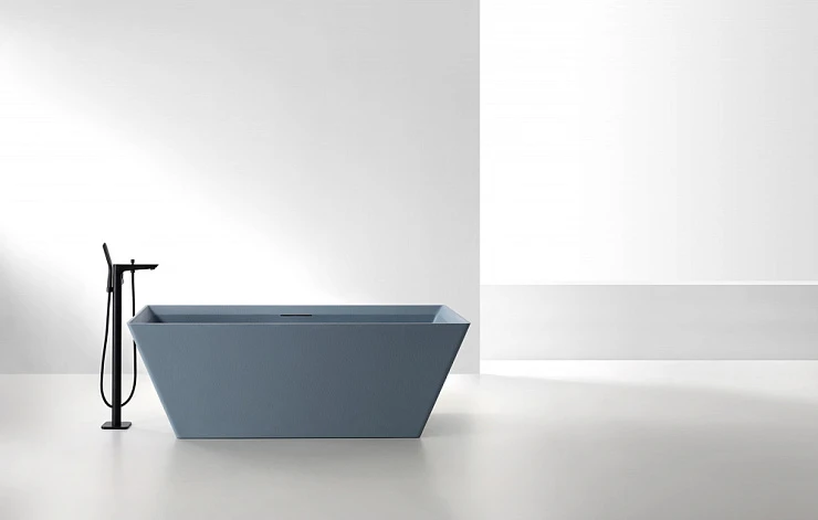 Ванна из искусственного камня ABBER Berlin 170x75 AM9912G серая матовая