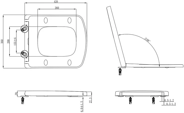 Крышка-сиденье для унитаза Allen Brau Liberty 4.33006.20 белый глянец