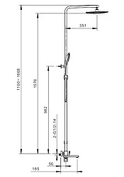 Душевая стойка со смесителем Gappo G17-6, G2417-6