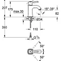 Смеситель для раковины Grohe Grandera 23310000 хром