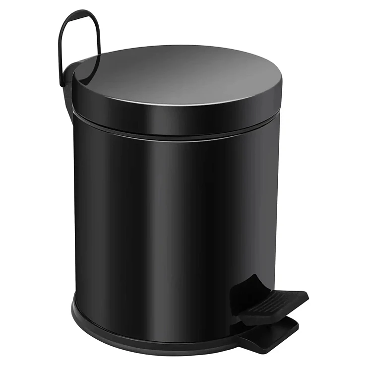 Ведро для мусора BERGES 123001 5L черное матовое