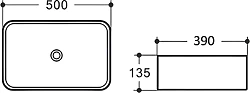 Раковина накладная Comforty T-Y9378 белая глянцевая