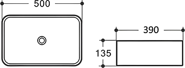Раковина накладная Comforty T-Y9378 белая глянцевая