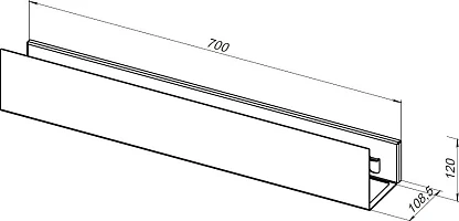 Полка Aquanet Магнум 302233 белая матовая