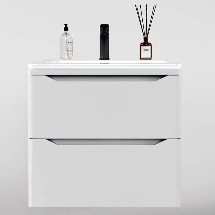 Тумба с раковиной Style Line Марелла 70 антискрейтч белый матовый