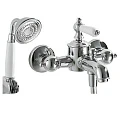 Смеситель для ванны с душем Bravat Art F675109C-B белый / хром