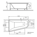 Экран AM.PM Spirit 160x100 W72A-160R100W-P2 правый, белый