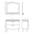 Зеркало Comforty Монако 100 00004136986CF белый глянец