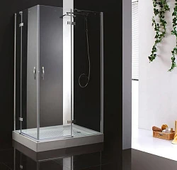 Душевой уголок Cezares Bergamo 120x100см BERGAMO-W-AH-2-120/100-C-Cr-R профиль хром, стекло прозрачн