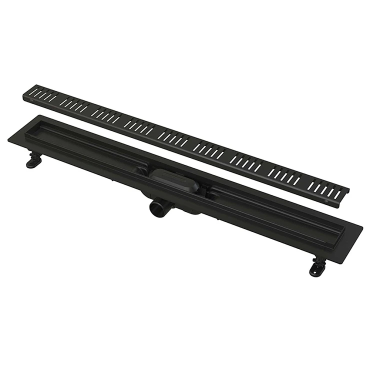 Душевой лоток AlcaPlast APZ10BLACK 550 с решеткой и опорами, черный