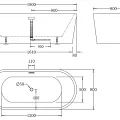Акриловая ванна BelBagno 180x80x60 BB71-180 белая глянцевая