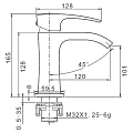 Смеситель для раковины Gappo G07-4 G1007-4 бронза