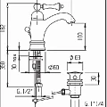Смеситель для раковины Cezares Margot MARGOT-LSM1-A-01-Bi хром