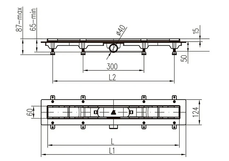 Душевой лоток Veconi Basic 35 CH350BC черный матовый