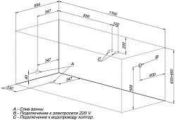 Акриловая ванна Aquanet Tessa 170x70 00242925 белая глянцевая