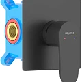 Смеситель для душа Aquatek Оберон AQ1266MB с внутренней частью, матовый черный