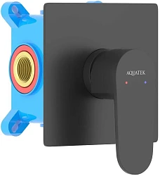 Смеситель для душа Aquatek Оберон AQ1266MB с внутренней частью, матовый черный