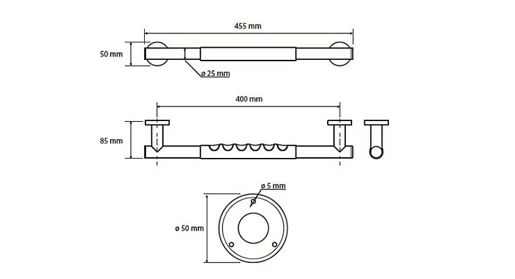 Поручень Bemeta Omega 104507675 хром