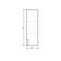 Шкаф-пенал Comforty Бонн 35см 00-00001952 дуб дымчатый