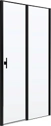 Душевая дверь в нишу Allen Brau Priority 140x200 см 3.31012.BBA профиль черный, стекло прозрачное