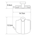 Держатель туалетной бумаги Wasserkraft Donau K-9425 с крышкой, хром