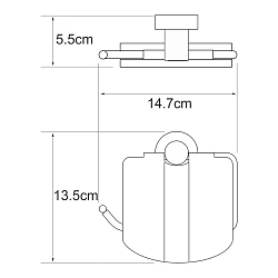 Держатель туалетной бумаги Wasserkraft Donau K-9425 с крышкой, хром