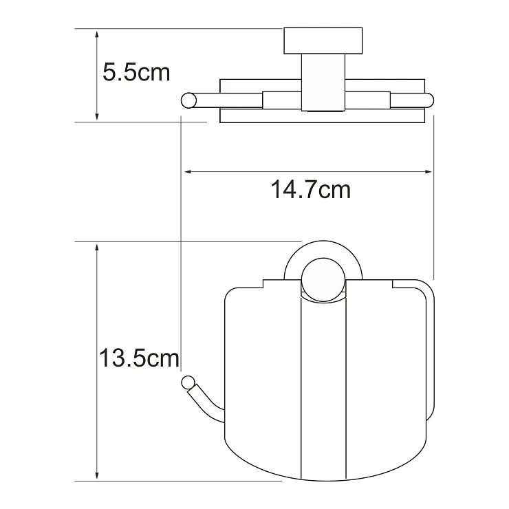 Держатель туалетной бумаги Wasserkraft Donau K-9425 с крышкой, хром