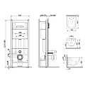 Инсталляция с подвесным унитазом, с сиденьеи микролифт и клавишей AM.PM Like IS30251.801701