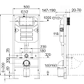 Система инсталляции для унитазов Ceramica Nova Envision Round CN1001CH с кнопкой хром