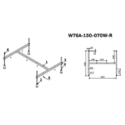 Каркас для ванны AM.PM Sense W76A-150-070W-R Серый