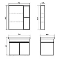 Зеркало-шкаф Comforty Соло 70 00-00011589CF дуб тёмно-коричневый