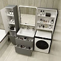 Тумба с раковиной Style Line Бергамо мини 70 напольная, антискрейч серый матовый