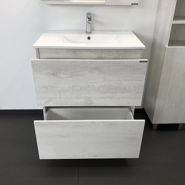 Тумба с раковиной Comforty Верона 75 00004137102CF дуб белый
