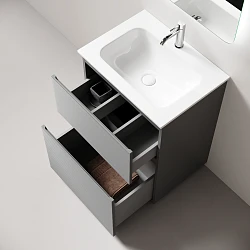 Тумба с раковиной Sancos Folk Floor 60 напольная, Ergraut soft