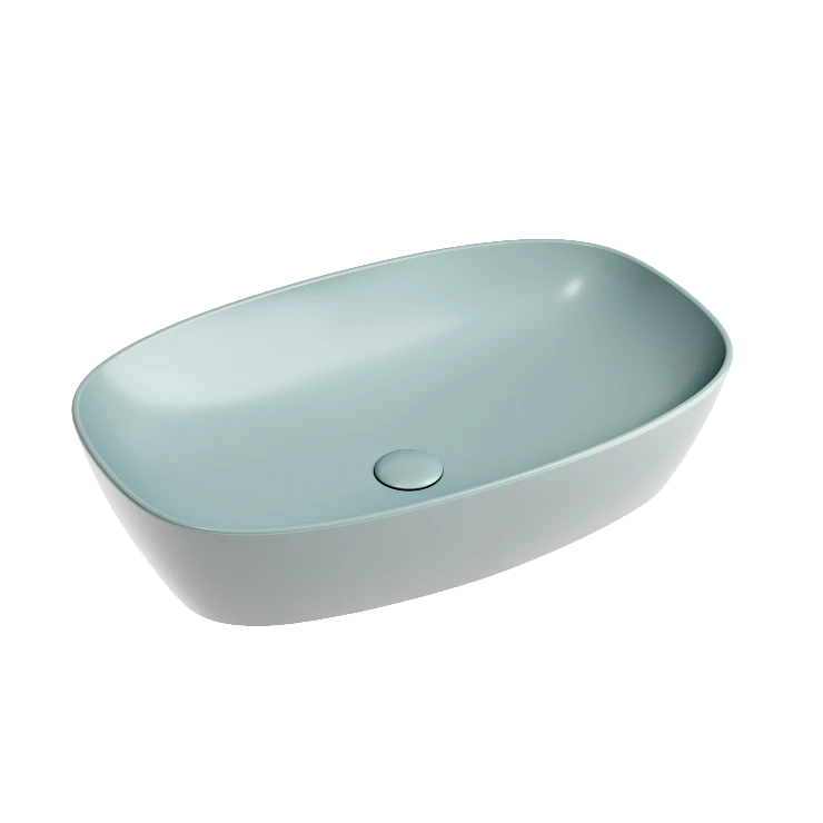 Раковина накладная Ceramica nova Element 600*380*138мм CN6049MLG зеленая матовая