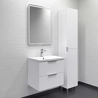 Тумба с раковиной Comforty Лима 60П2 белая матовая (раковина Como 60)