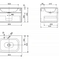 Тумба под раковину Cezares TITAN-I-800/530-1C-DRW темное дерево