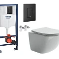 Комплект инсталляции Grohe Rapid SL 38528001 с унитазом CN3009 и кнопкой черной