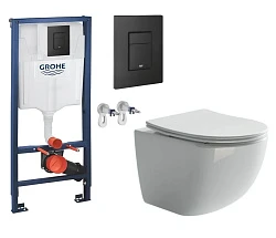 Комплект инсталляции Grohe Rapid SL 38528001 с унитазом CN3009 и кнопкой черной