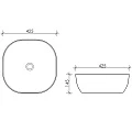 Раковина накладная Ceramica Nova Element CN6010 белая глянцевая