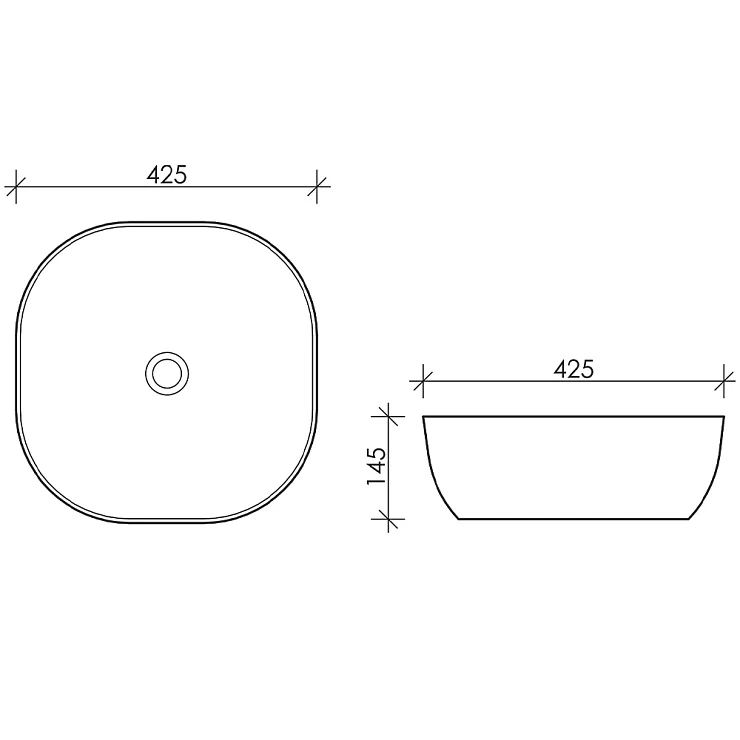 Раковина накладная Ceramica Nova Element CN6010 белая глянцевая